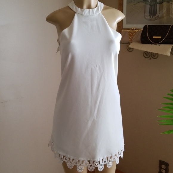 Lulus Dresses & Skirts - Lulus high neck off white midi dress